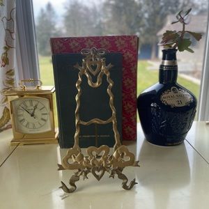 Brass Valentine Picture Stand 10 inches